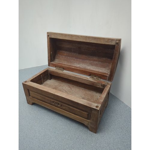 407 - Carved Wooden Chest