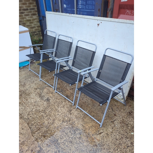 99 - Lot of 4 Folding Outdoor Chairs