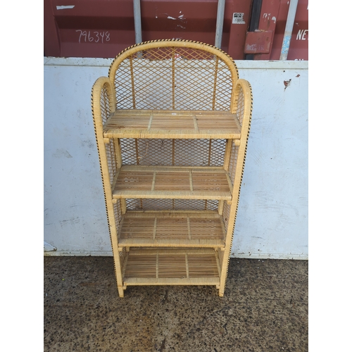 428 - Rattan Shelving Unit