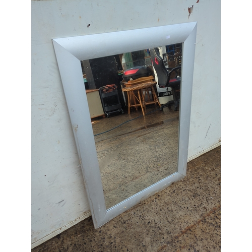 438 - Rectangular Wall Mirror with Metallic Frame