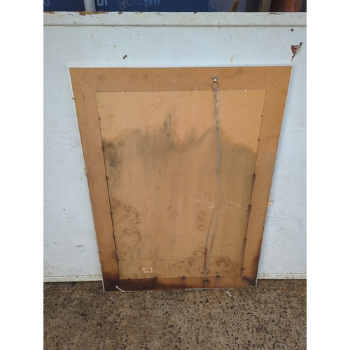 438 - Rectangular Wall Mirror with Metallic Frame