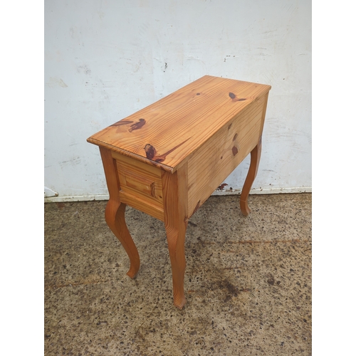 449 - Pine Side Table with Decorative Handle