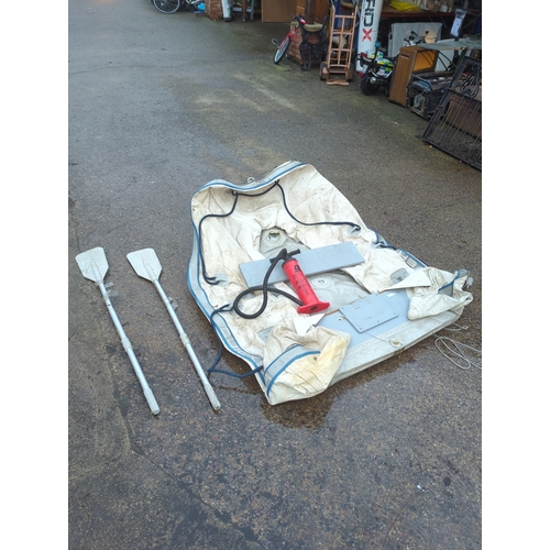 158 - Quicksilver RA240EAN Inflatable Dinghy with Oars