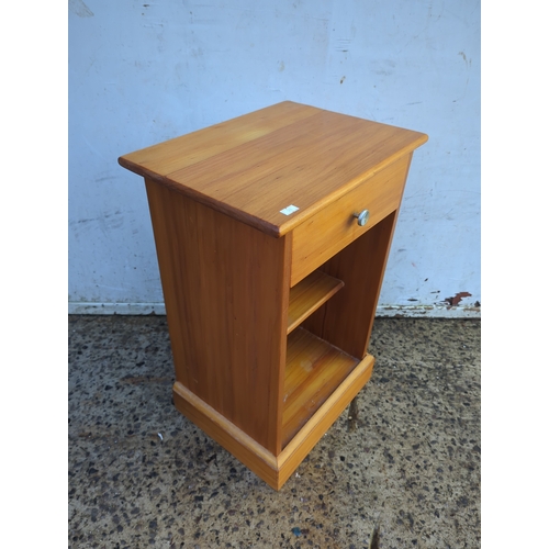 472 - Pine Bedside Table with Drawer