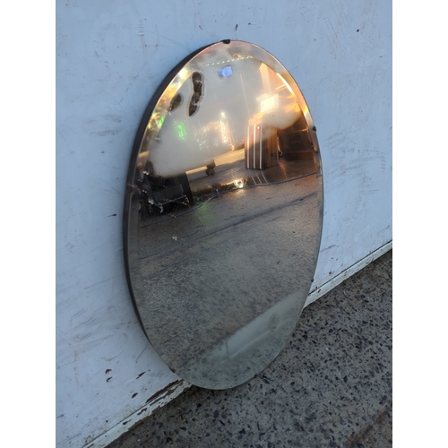 487 - Oval Wall Mirror with Chain Hanger