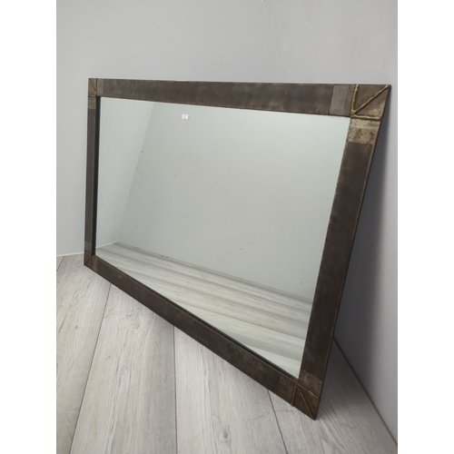 402 - Large Rectangular Metal-Framed Mirror