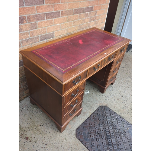 407 - Mahogany Pedestal Desk