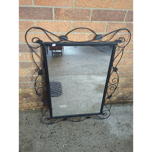 420 - Decorative Wall Mirror with Metal Frame