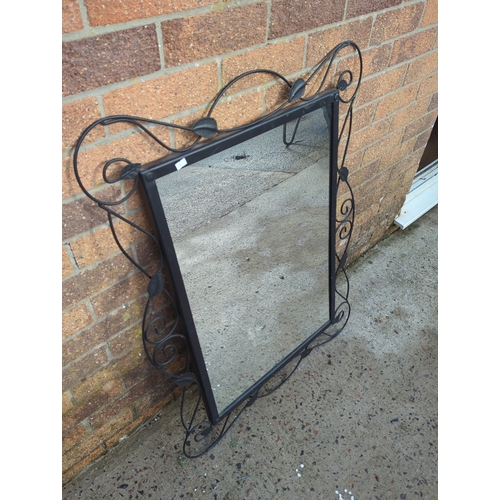 420 - Decorative Wall Mirror with Metal Frame