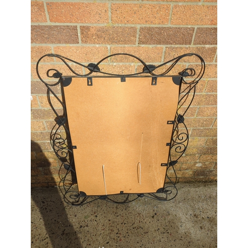 420 - Decorative Wall Mirror with Metal Frame