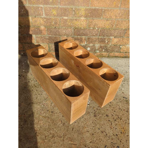 425 - Lot of 2 Pine Wine Racks