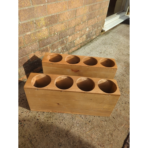 425 - Lot of 2 Pine Wine Racks