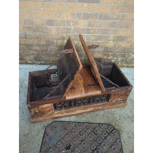 426 - Pine Chest with Cast Iron Accents