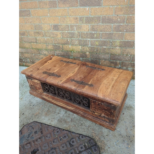 426 - Pine Chest with Cast Iron Accents