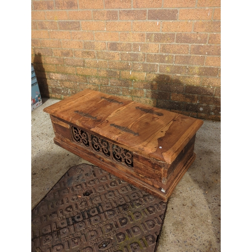 426 - Pine Chest with Cast Iron Accents