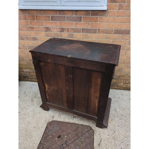 439 - Ornately Carved Dark Oak Cabinet