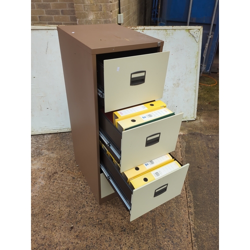 451 - Metal Four-Drawer Filing Cabinet