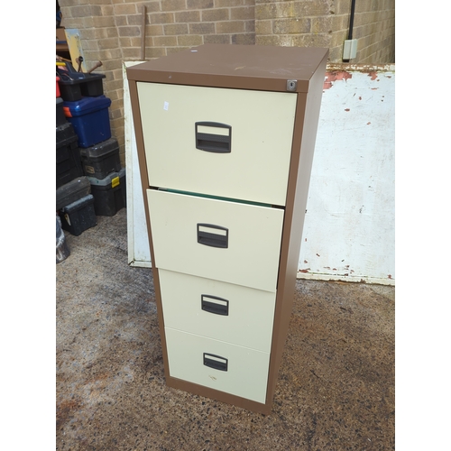 451 - Metal Four-Drawer Filing Cabinet