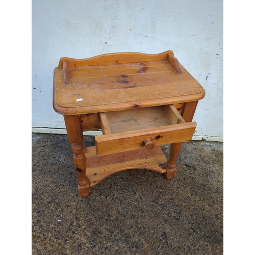 452 - Pine Side Table with Drawer
