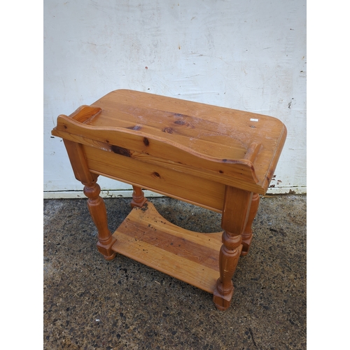 452 - Pine Side Table with Drawer