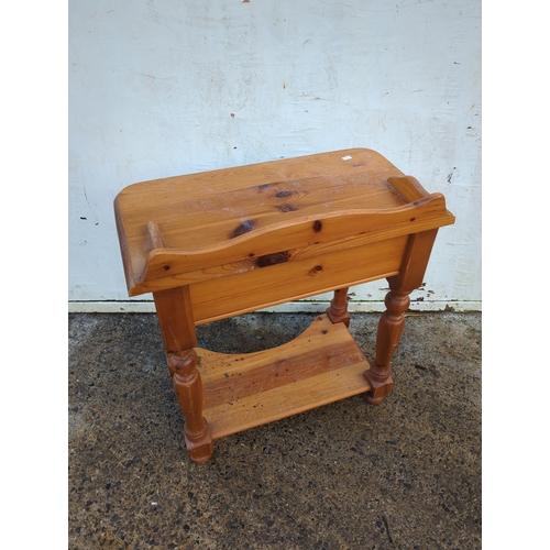 452 - Pine Side Table with Drawer
