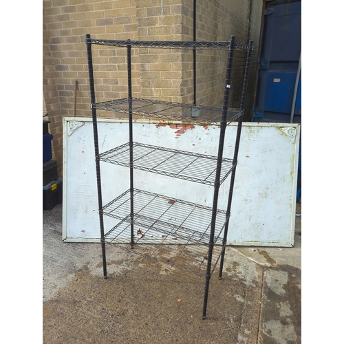 455 - Metal Wire Shelving Unit