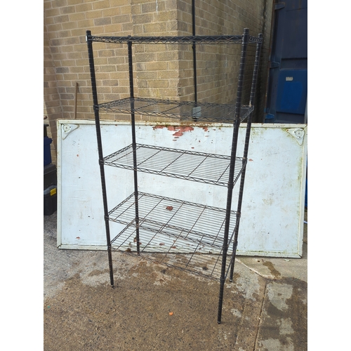 455 - Metal Wire Shelving Unit
