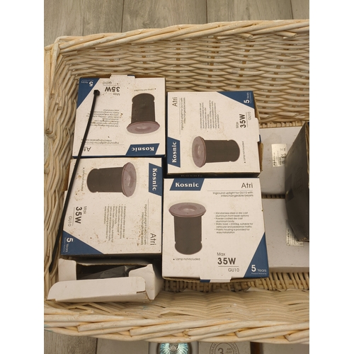 208 - Lot of Kosnic Atri Outdoor Lights and 12V Halogen Bulbs