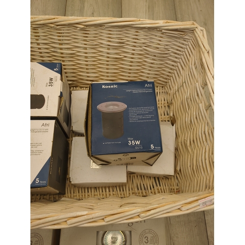 208 - Lot of Kosnic Atri Outdoor Lights and 12V Halogen Bulbs