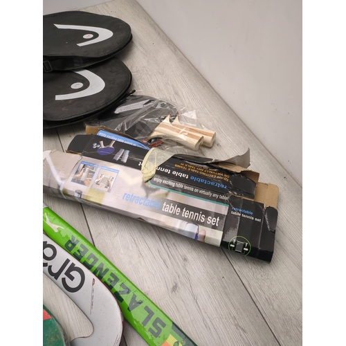 209 - Bundle of Sports Equipment including Slazenger Hockey Sticks
