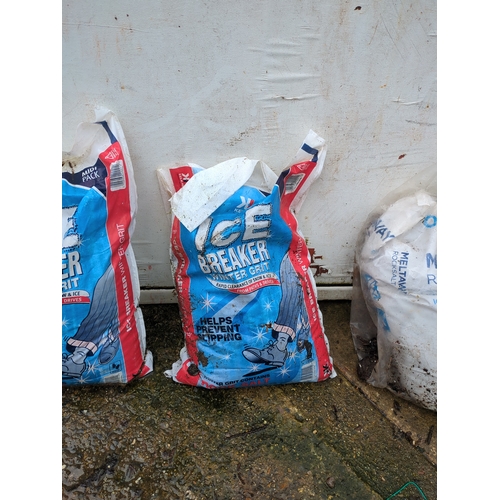 283 - Job lot of winter rock salt including Kelkay Ice Breaker