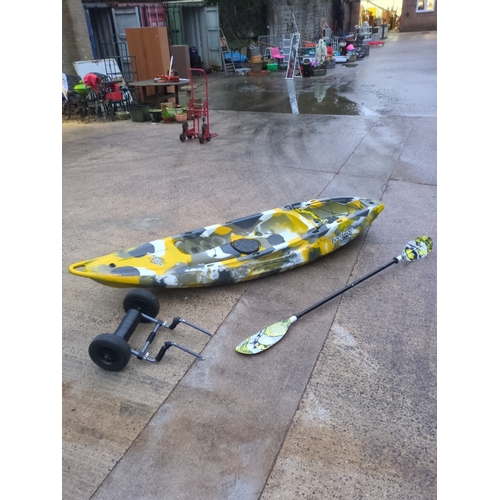 290 - *5% Buyers Premium* Nomad Feelfree Sit-On-Top Kayak with Paddle and Trolley