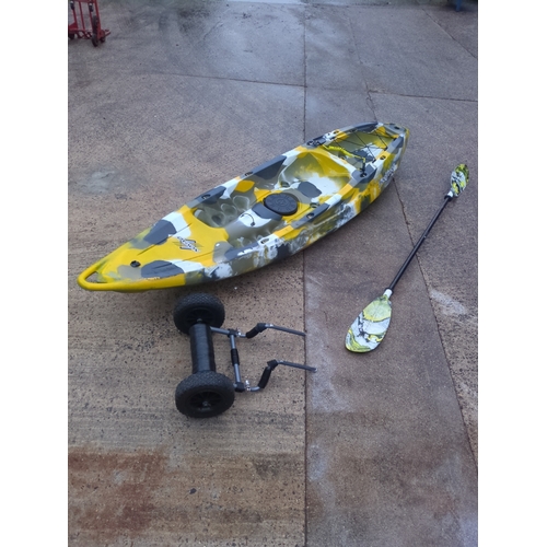 290 - *5% Buyers Premium* Nomad Feelfree Sit-On-Top Kayak with Paddle and Trolley