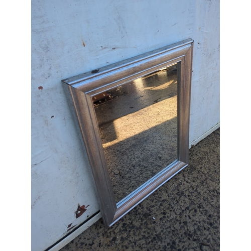 508 - Rectangular Wall Mirror with Silver Frame