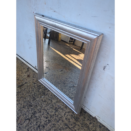 508 - Rectangular Wall Mirror with Silver Frame