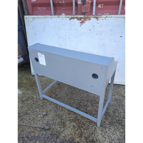 531 - Grey Modern Desk with Shelves