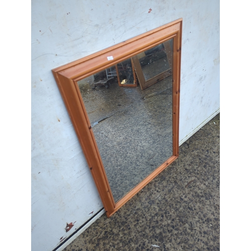 568 - Pine Framed Wall Mirror