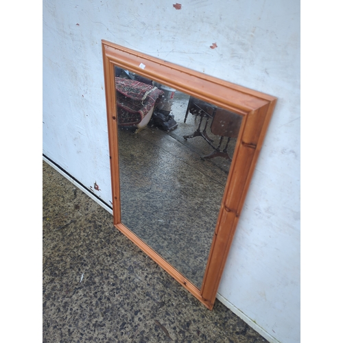 568 - Pine Framed Wall Mirror