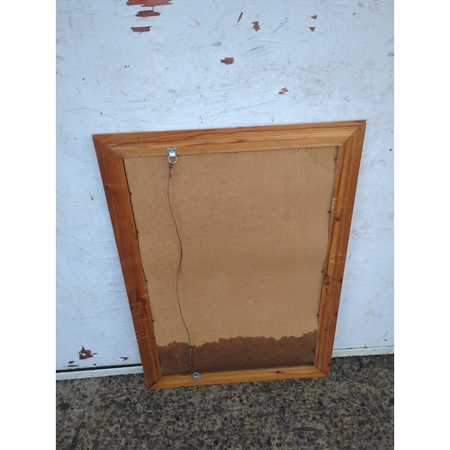 568 - Pine Framed Wall Mirror