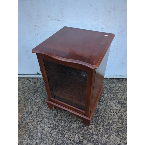 598 - Oak Glass-Front Cabinet