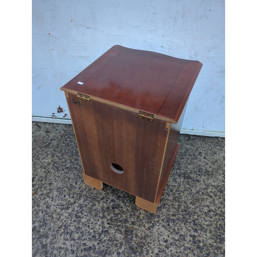 598 - Oak Glass-Front Cabinet