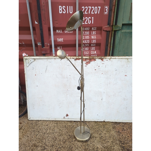 472 - Brass Floor Lamp with Adjustable Arms