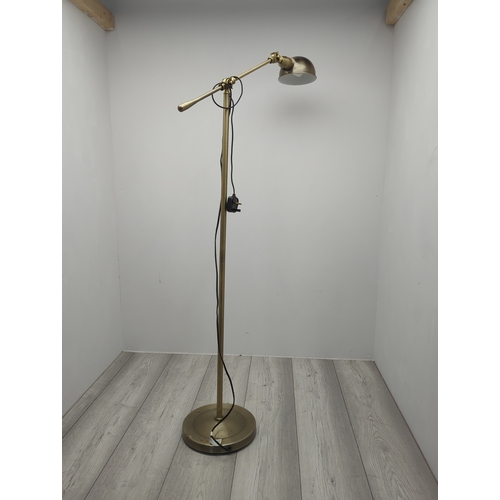 401 - Brass Adjustable Floor Lamp