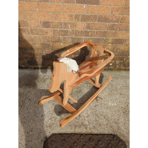418 - Wooden Rocking Horse