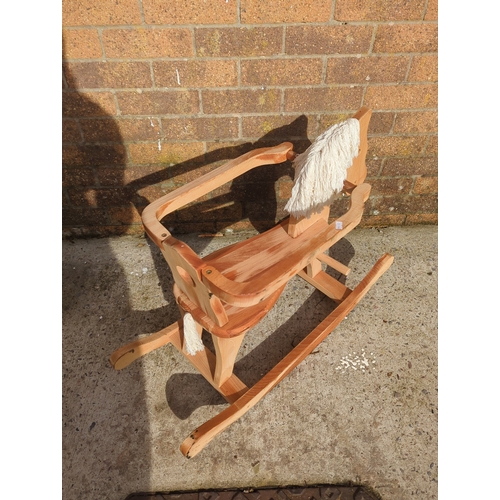 418 - Wooden Rocking Horse