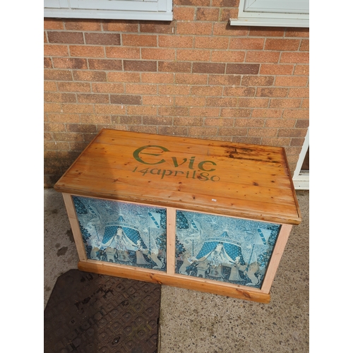 423 - Painted Pine Storage Chest