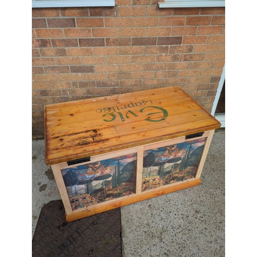 423 - Painted Pine Storage Chest