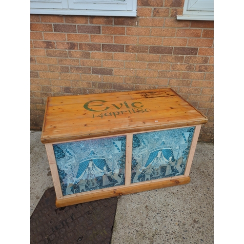 423 - Painted Pine Storage Chest