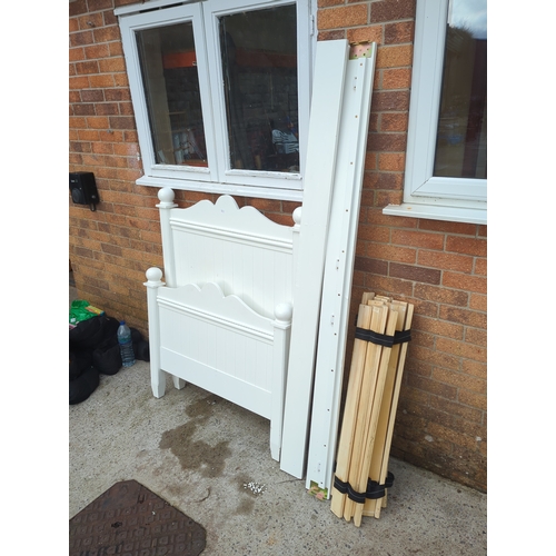 426 - White Bed Frame with Slats