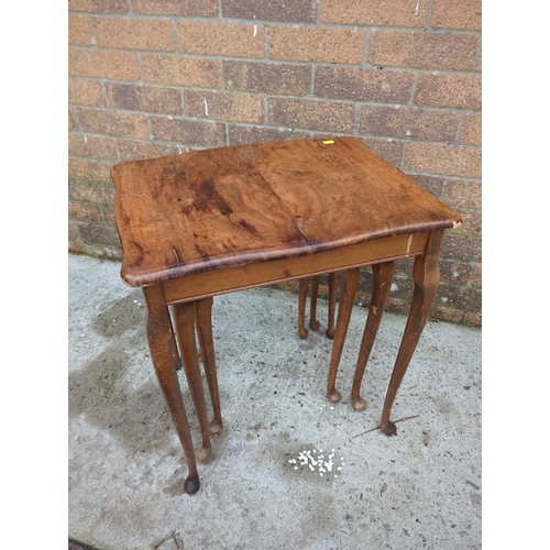 428 - Set of Three Oak Nesting Tables
